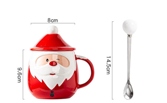 Santa Claus Ceramic Mugs Milk Coffee Cups