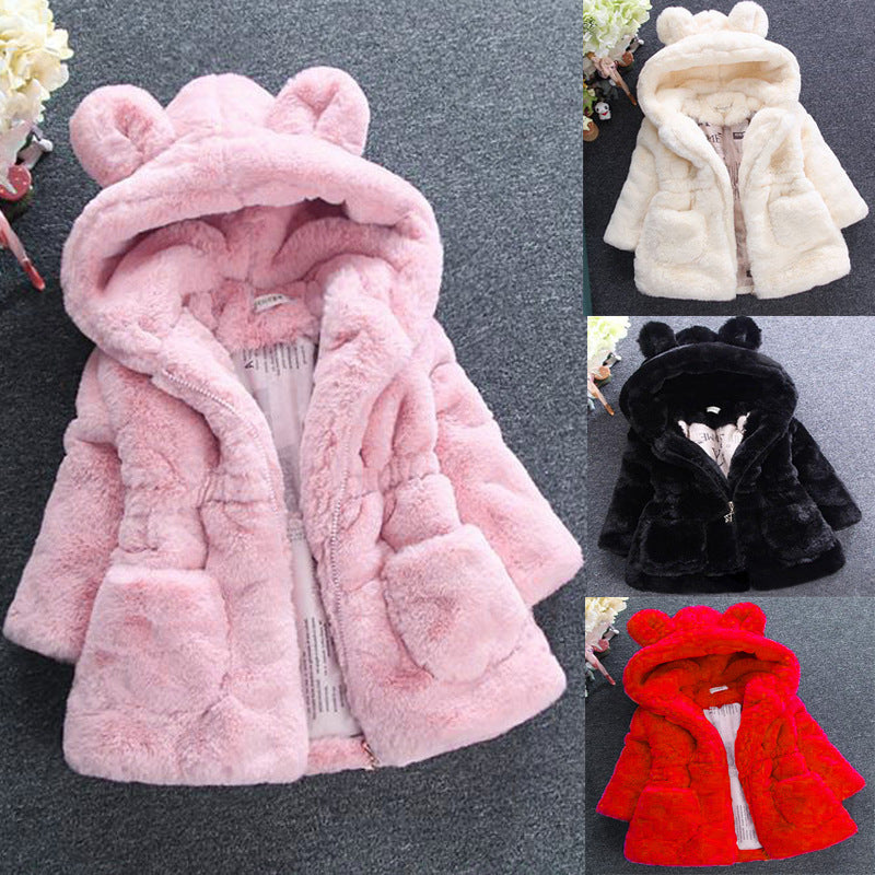 Fur coat for autumn and winter