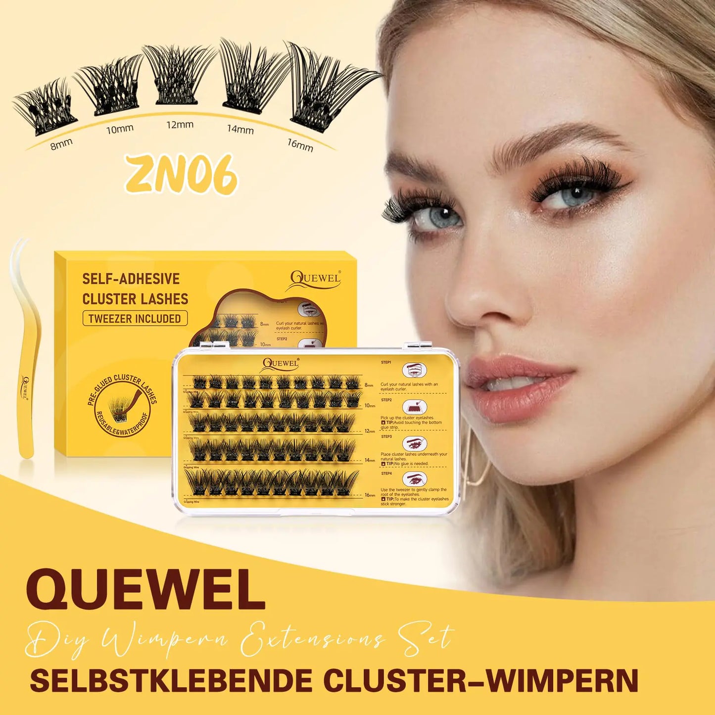 QUEWEL Self Adhesive Eyelashes