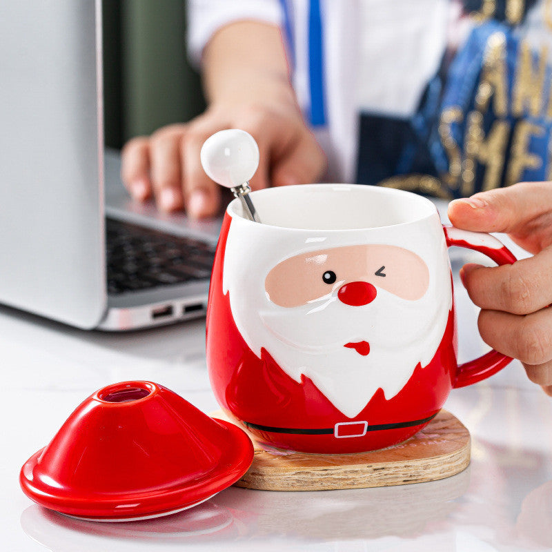 Santa Claus Ceramic Mugs Milk Coffee Cups